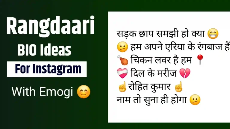 Instagram Bio For Rangdaar