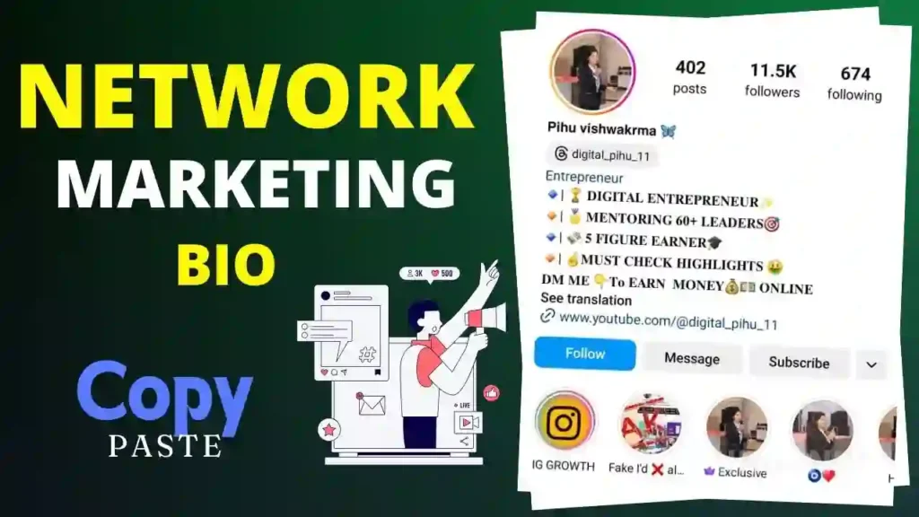 Network Marketing Bio For Instagram Network Marketing Bio For Instagram featured image
