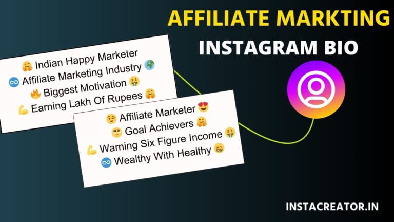 best Instagram bio for affiliate marketers