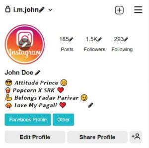 500+ Instagram BIO Style Font for Boys and Girls