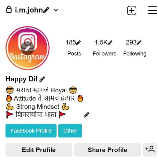 Attitude Style Marathi Bio for Boys for Instagram