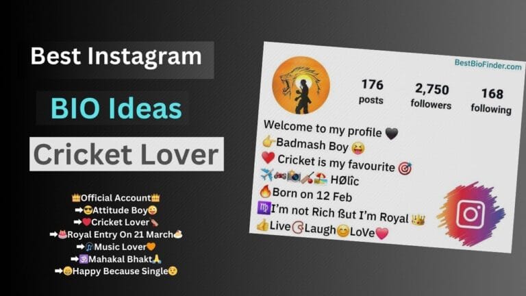 Best Cricket Bio Ideas For Instagram